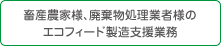 畜産農家様、廃棄物処理業者様のエコフィード製造支援業務